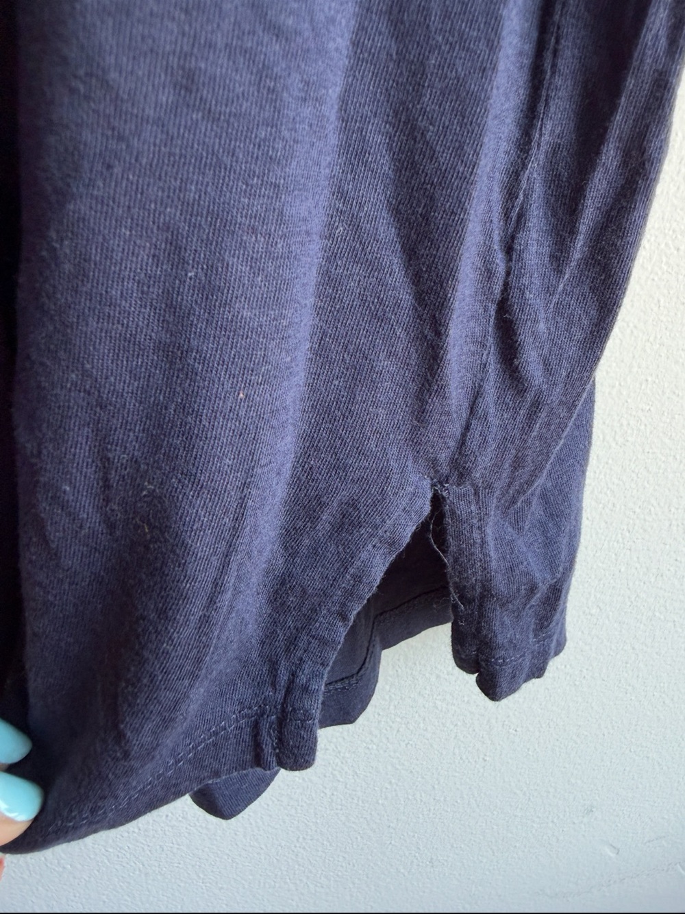 Michael Michael Kors Navy Lace-Up Grommet Short Sleeve Top Size Large - Picture 6 of 6